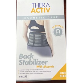 Magnetic Thera Activ Magnetic Care Back Stabilizer One Size 20 Magnets Fits Up To 48 Inch
