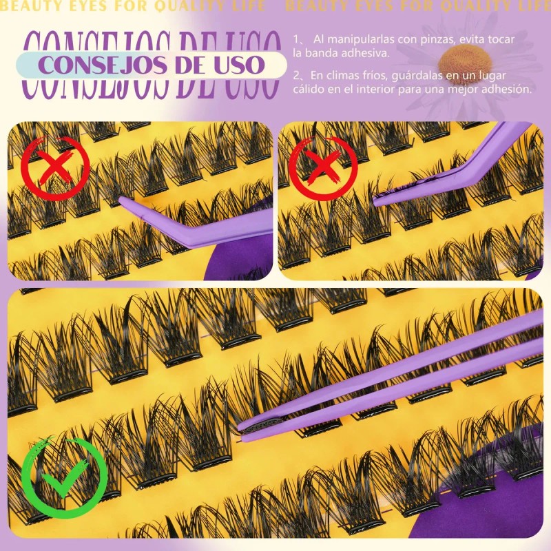 Extensiones De Pestañas Autoadhesivas Velvet B&Q pestañas bq Kit Larga