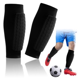 Sports Shin Guards for Football, dellyy Sports Shin Guards for Children, Teenagers, Football Shin Guards, Breathable Elastic, Youth Shin Guards