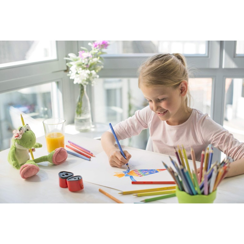 FABER-CASTELL Colour Grip 116613 Colouring Pencils Set, Erasable, Pack of