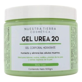 Nuestra Tierra Cosmética Gel Urea 20, Gel Corporal Hidratante y Humectante, 500 g