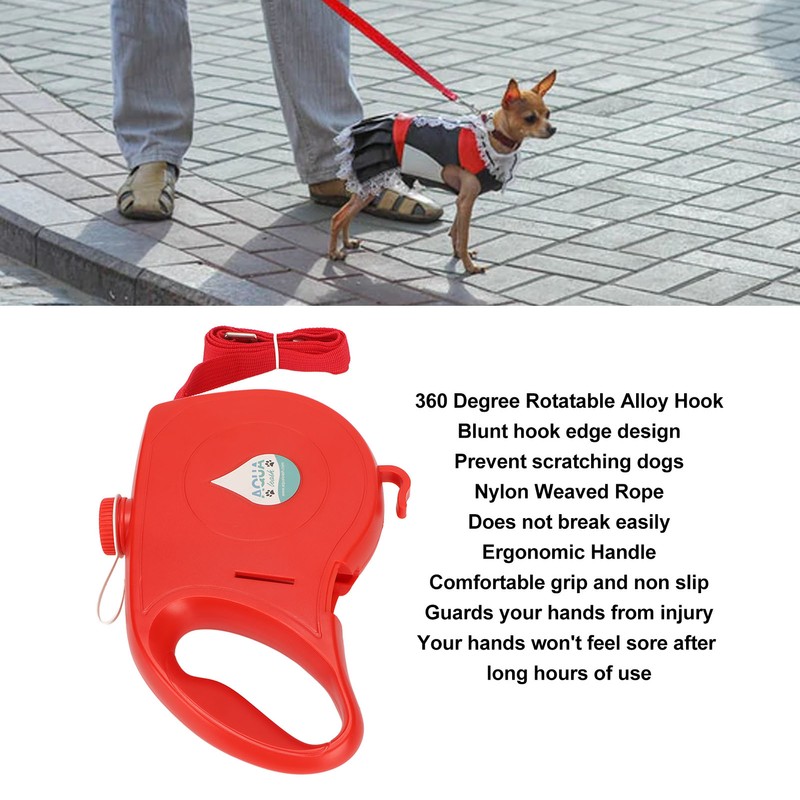 Retractable Dog Leash 360 Degree Built in Water Bottle Puppy