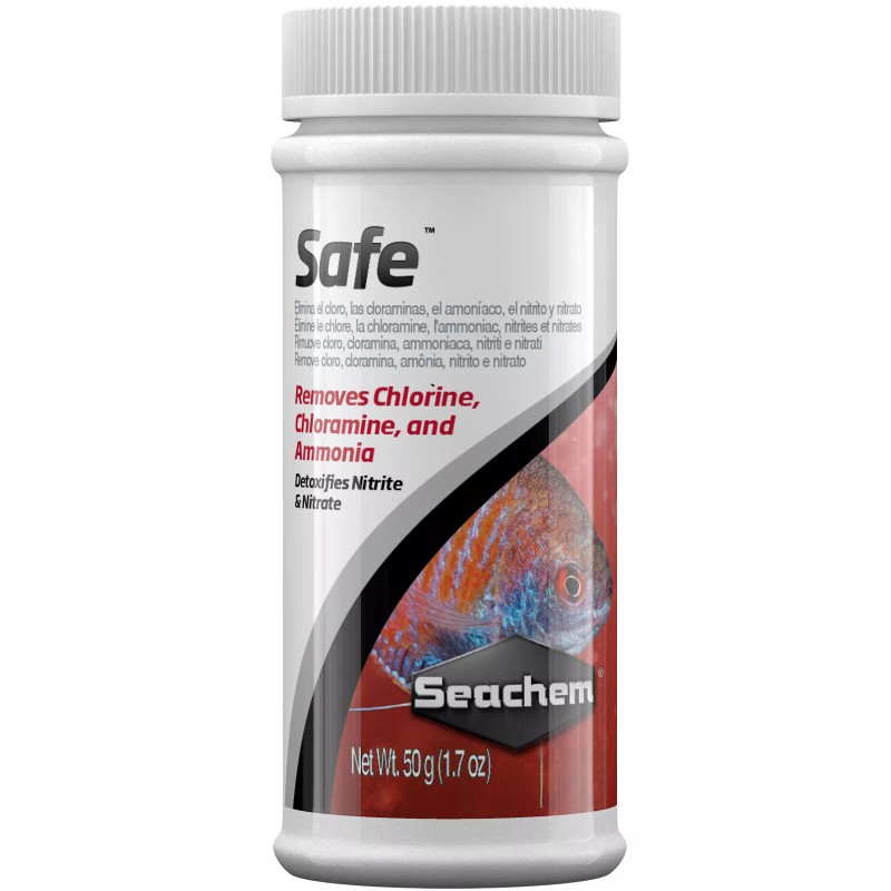 Seachem Safe 50 grams Removes Chlorine Chloramine Ammonia Nitrite Nitrate