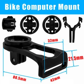 Yakamoz Bike Computer Mount, Aluminium Alloy Out Front Combo Bicycle Mount Holder Cycling Handlebar Extension Bracket Adapter for Road Mountain Bike
