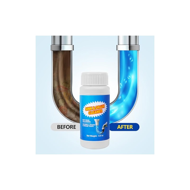 Powerful Drain Clog Remover Powder - Fast Acting Formula