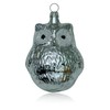 Lauschaer Glas Christbaumschmuck große Eule Silber Christbaumschmuck Weihnachtsschmuck mundgeblasen,handdekoriert