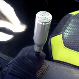 50 Caliber Racing Custom Bullet Shift Knob - White Powdercoat - Compatible with Polaris RZR 570 800 XP1000 900 Bullet Shifter Shift Knob White [5348G1]