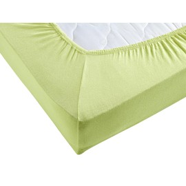 Visaggio Classic Fitted Sheet, 100% Cotton Jersey Fitted Sheet, Bed Sheet, Choice of Colours, 90 x 200 cm - 100 x 200 cm