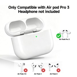 Aelebey Replacement AirPods Pro 3 Charging Case, C Port,Double-Tap Pairing
