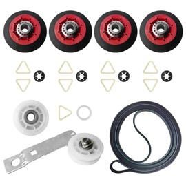 Kit de reparación de secadora 4392067 y polea loca de secadora W10837240 compatible con Whirlpool Maytag Admiral Kenmore piezas de secadora incluye...