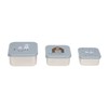 LÄSSIG Snack Box Set of 3 Stainless Steel Tiny Farmer