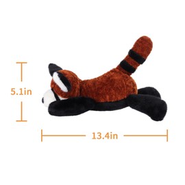 Apricot Lamb Toys Plush Lying Red Panda Ailurus Fulgens Stuffed Animal Soft Cuddly Perfect for Kids 13.4 Inches