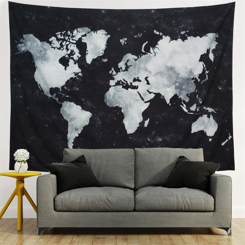 Lahasbja World Tapestry Map Tapestry Starry World Map Tapestry Apartment