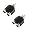 [F-FACTORY] P-757-2P RCA/Pin Terminal 2 Distribution Adapter, RCA (Male) to
