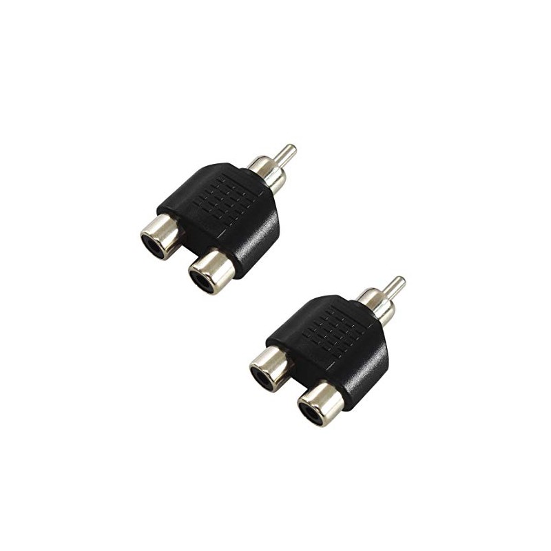 [F-FACTORY] P-757-2P RCA/Pin Terminal 2 Distribution Adapter, RCA (Male) to