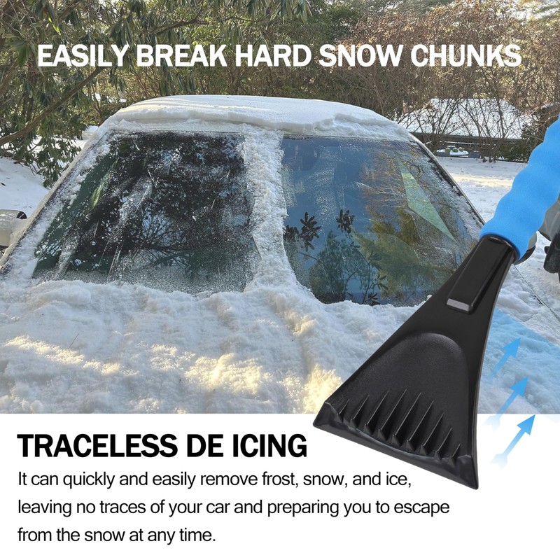 DIFFWELY 10.8" Ice Ripper Ergonomic Ice Scraper for Car, SUV,