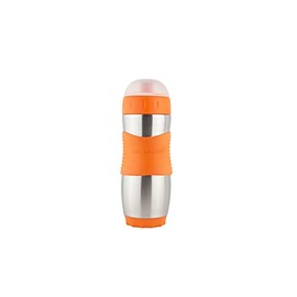 Kid Basix Safe Sporter | Lunch & Sport Stainless Steel Water Bottle | Easy Pull Spout | Mud Cap|Dishwasher Safe |Holds 16 Oz. | Orange