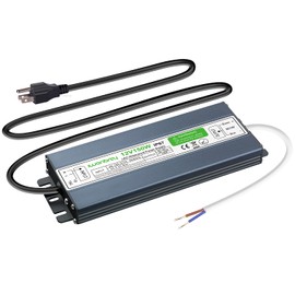 LED Driver 150 Watts Waterproof IP67 AC 110-260V to 12V 12.5A Low Voltage Transformer Outdoor Ultra Thin Power Supply Adapter for LED Strip,Landscape Lighting Project, and Any 12V LED Lights