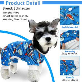 XPUDAC Dog Pajamas Clothes for Small Dogs Boy Girl, Dog Pjs Puppy Onesies Outfits Pet Clothes for Dog Cat Christmas Pajamas, 4 Styles (Animal, Medium)