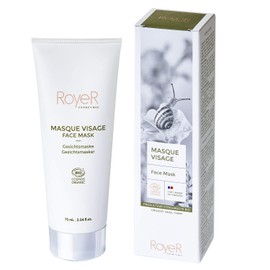 RoyeR Cosmetique Snail Mask - 30% Fresh Organic Snail Mucin - Snail Face Mask with Organic Sunflower Oil, Shea Butter and Vitamin E - Organic Snail Mucin Mask - 2.53 oz. Made In France