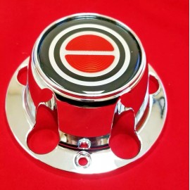 Aftermarket Products 1980-1996 FORD F150 BRONCO VAN Chrome Wheel Hub Center Caps RED Center 4 PCS