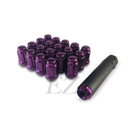24 Purple Spline Drive Small Diameter Acorn 12x1.5 Purple Lug Nut Kit with Key