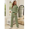 SENSERISE Womens Lounge Sets Oversized Sweater Set Striped Long Sleeve