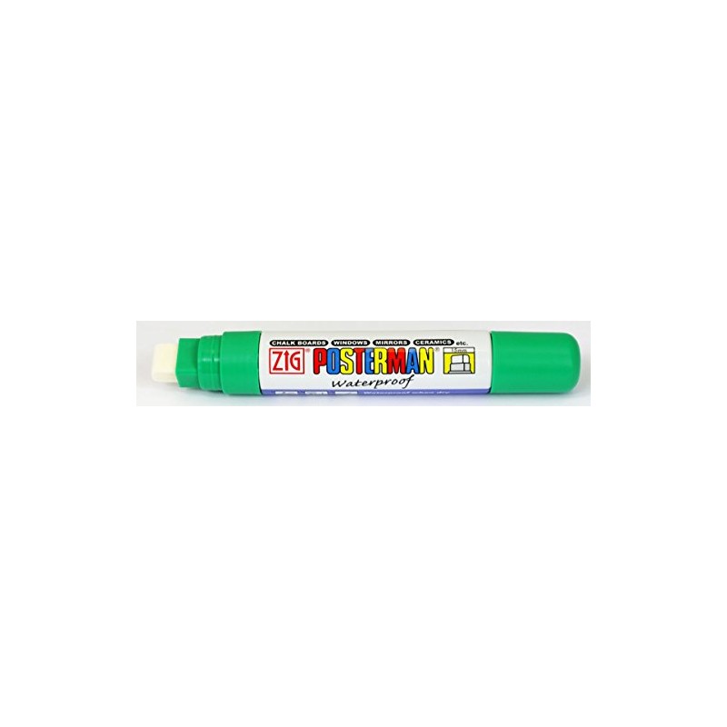 Zig Posterman Waterproof Marker - 15mm Broad Tip - Green