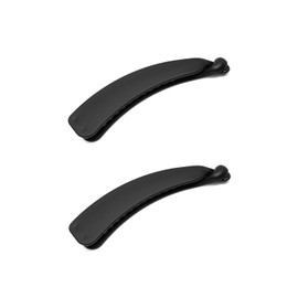 wumio Banana Clips, Black, Set of 2, Matte Frosted Black Hair Clips, Tea Clips, Hair Accessories, Casual, Adult, Elegant, Hair Clips, Bulk Hair