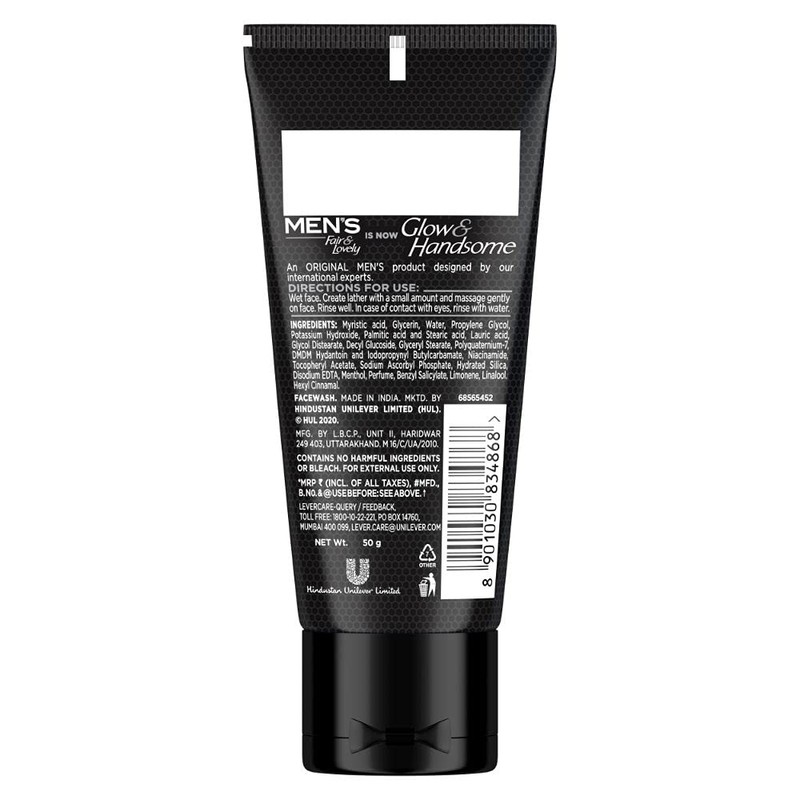 Glow & Handsome Instant Brightness Rapid Action Facewash 50g