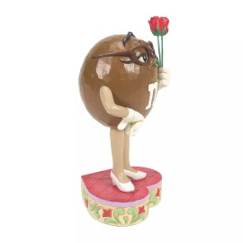 Jim Shore M&Ms BROWN HOLDING FLOWERS-SWEET SETIMENTS 6016116 BRAND NEW