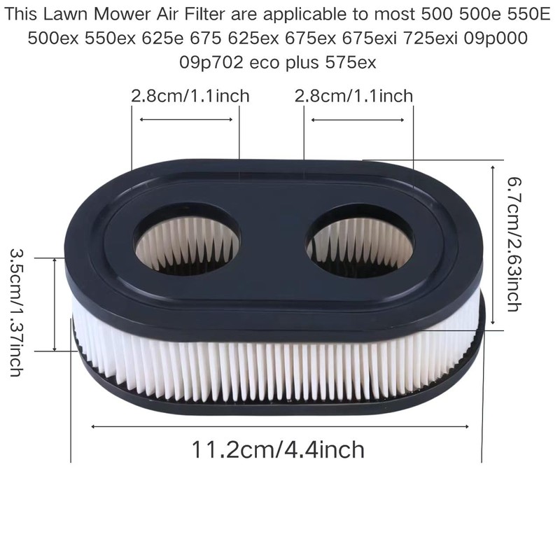 593260 Air Filter Set Spark Plug Compatiable with Troy-Bilt TB110