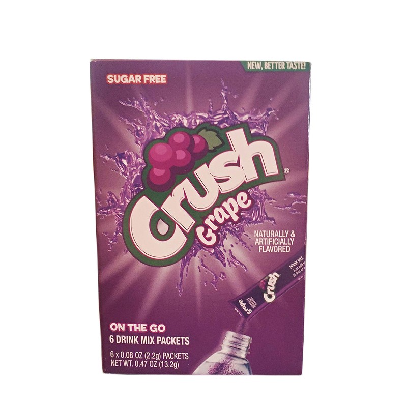 Crush Grape Caffeine/Sugar Free Hydrating On-the-Go Drink Mix Packets -
