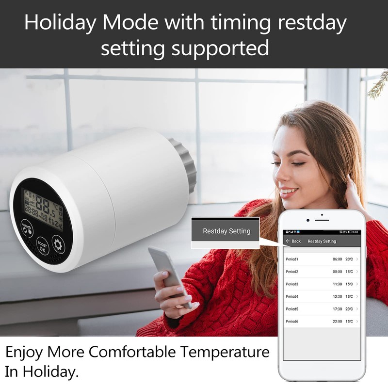 CHICIRIS Smart Thermostat, Smart Home Devices, Programmable Digital Smart Radiator