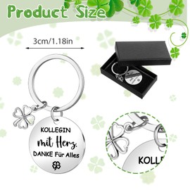 Grevosea Thank You Colleague Keychain Keyring Farewell Gift Colleague Work Is Like A Bank Robbery Keyring Stainless Steel Colleague Lucky Charm Birthday Christmas, 色