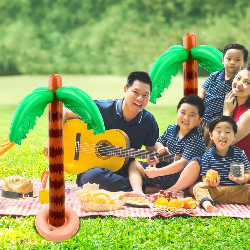Cotiny 12 Pack 35 Inch Inflatable Palm Tree Large Swimming