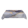 GSRONY Decorative Rectangle Table Cloths Marble Blue Gold Fluid Art