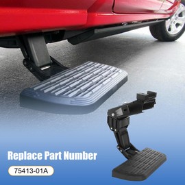 Retractable Truck Side Bed Step Compatible with 2017-2022 Ford F250 F350 Super Duty Folding Side Bed Step Replace# 75413-01A