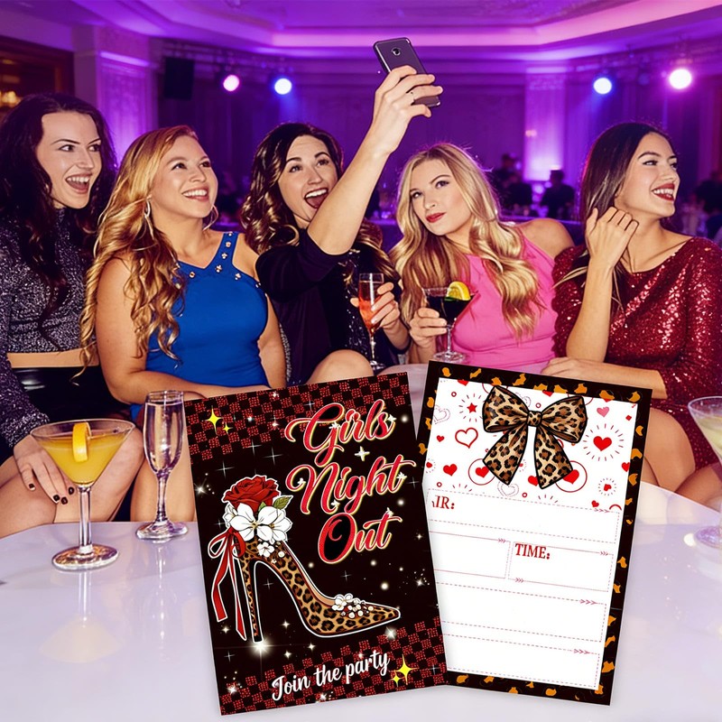 15 Set Girls Night Party Invitations with Envelopes for Bachelorette