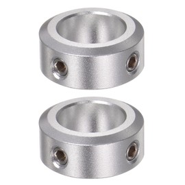 sourcing map 2pcs Shaft Collar 15mm Bore Aluminum Alloy Set Screw Shaft Collars, 24mm OD, 10mm Width, for Wheel Barrow Axle, Gearbox Assemblies, CNC Machine Tools, Industry, Anodization