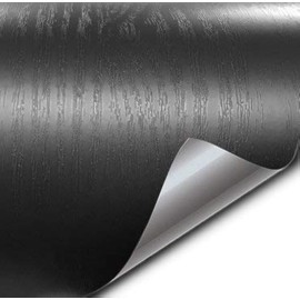 VViViD Película adhesiva de grano de madera de fresno negro natural con membrana de liberación de aire 17.75 "x 48"