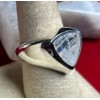 Natural Creations Men’s Sterling Silver Ring Size 9 Rainbow Moonstone