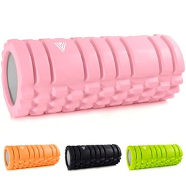 The Vinchu Foam Roller - Deep Tissue Massage Muscle Roller and Stretching Equipment for Sustainable Strength and Myofascial Trigger Point Release (Pink, L)