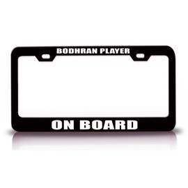 Custom Brother - Bodhran Player ON Board Music Musician Metal Car SUV Truck License Plate Frame Bl n76