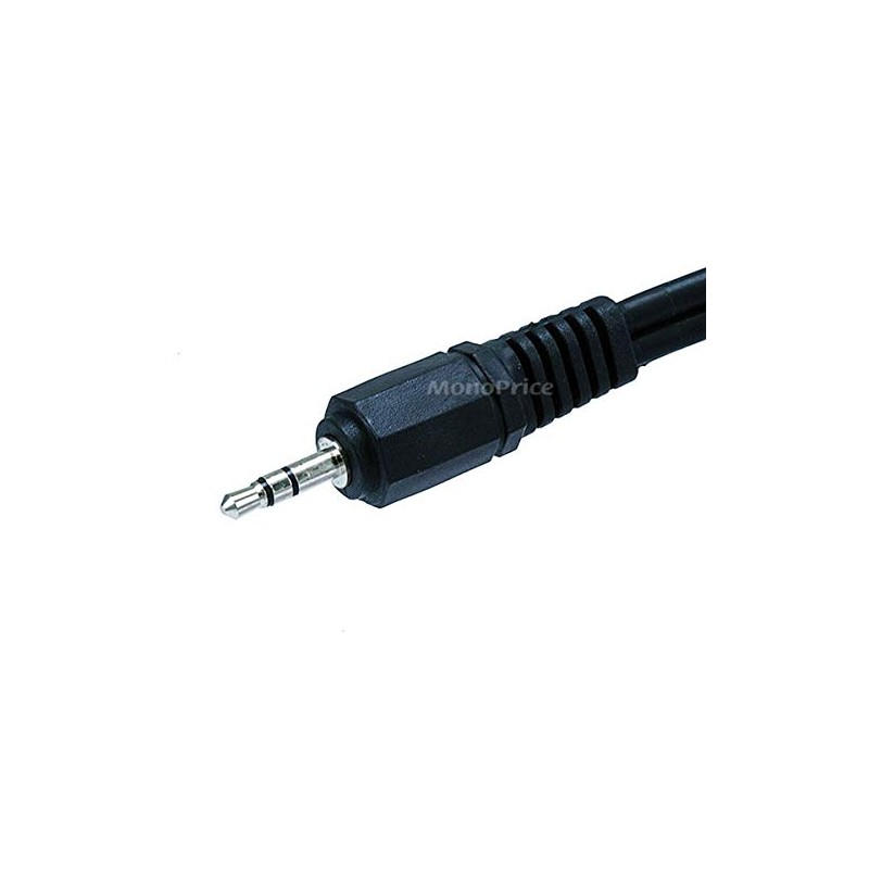 Monoprice 100667 6-Inch 3.5mm Stereo Plug/Two 3.5mm Stereo Jack Cable