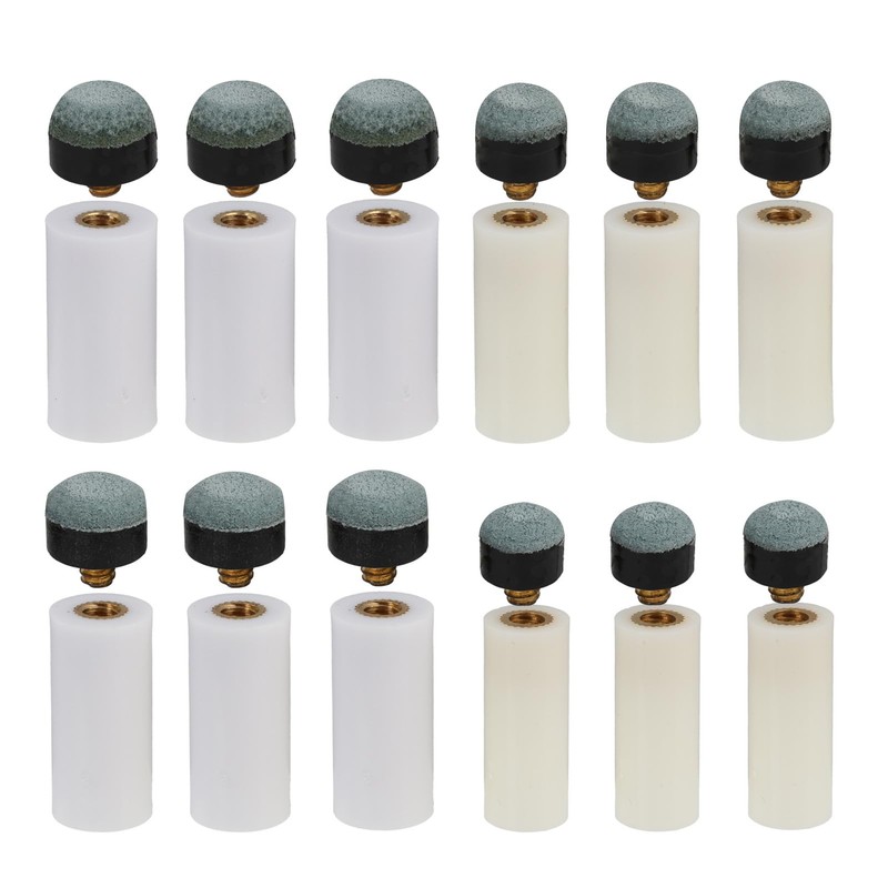 EBQOSK Multi-Size Screw-On Pool Cue Tips & Ferrules Kit -