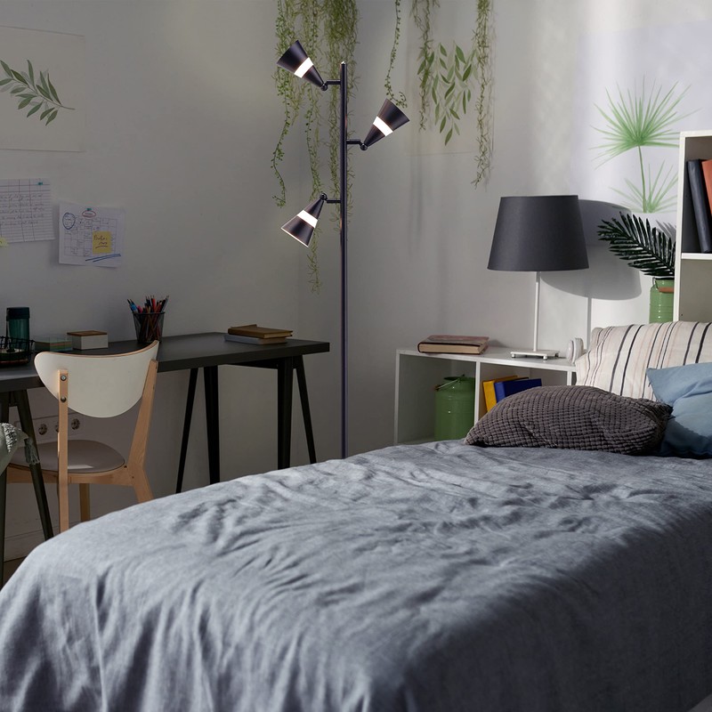 O’Bright Ash - 3-Light LED Tree Floor Lamp, Dimmable 3-Head