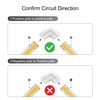 Tatazone 8pcs 2PIN Transparent T Shape COB Connectors for Single