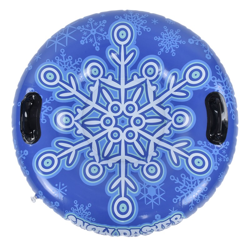Snow Tube with Handle PVC 450lbs Load Bearing Blue White