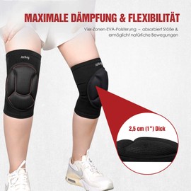 MitButy Knee Pads for Work, Garden, Dance, Volleyball, Handball & Kneeling - 1 Pair Thick Padded Foam Knee Pads for Men, Women & Kids - Knee Pads for Work & Sports